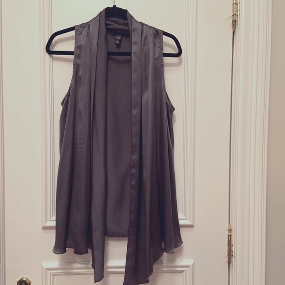 SAKS silk sleeveless cardigan - Picture 1 of 4